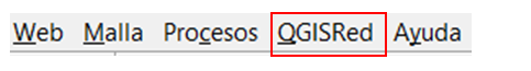 Barra de herramientas QGISRed
